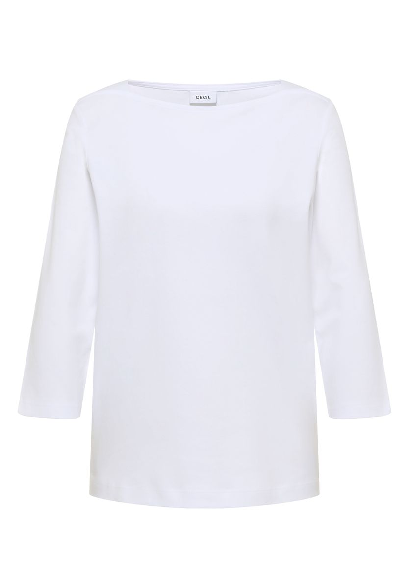 Basic Shirt mit U-Boot-Ausschnitt