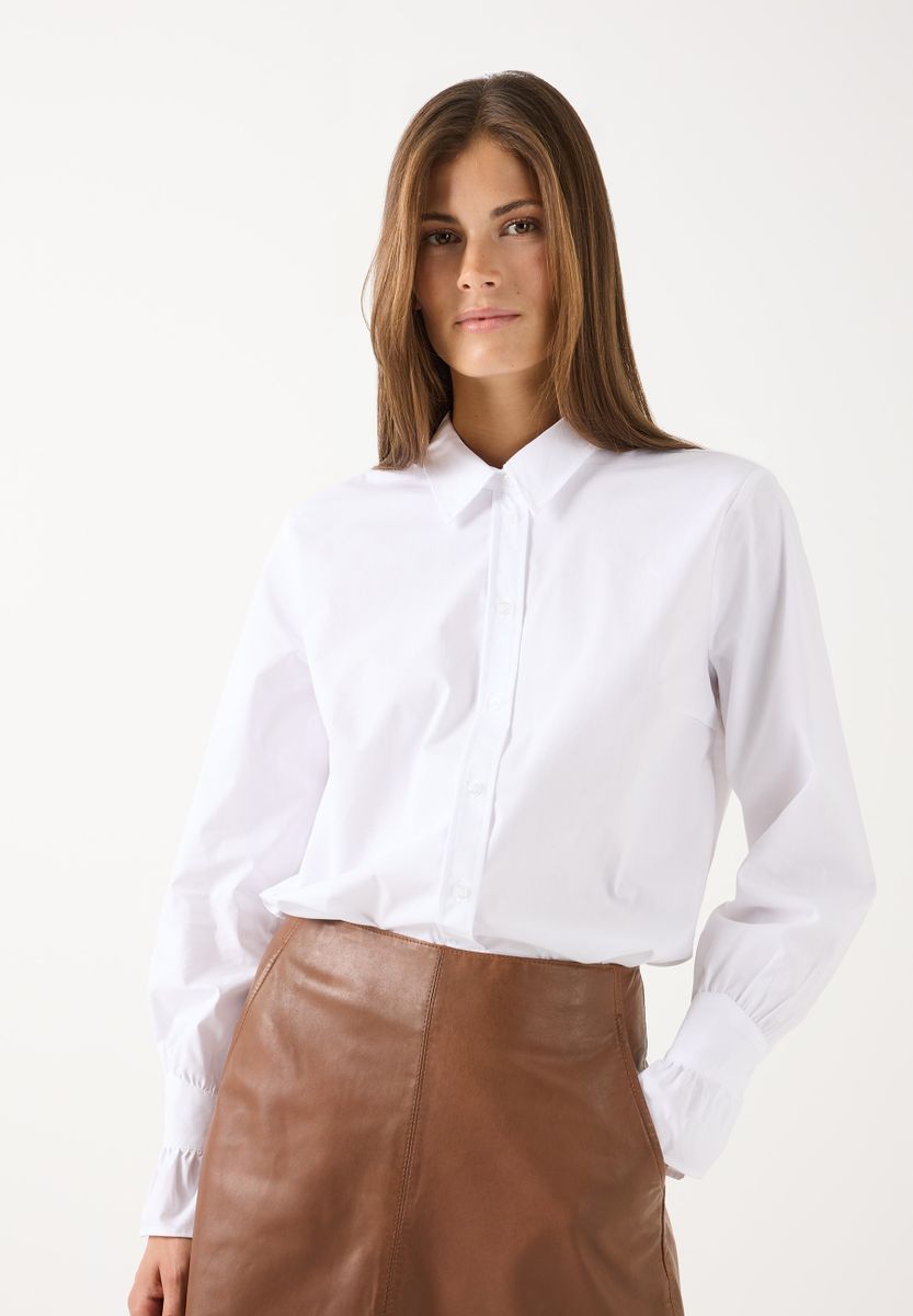Bluse mit Volant am Ärmel