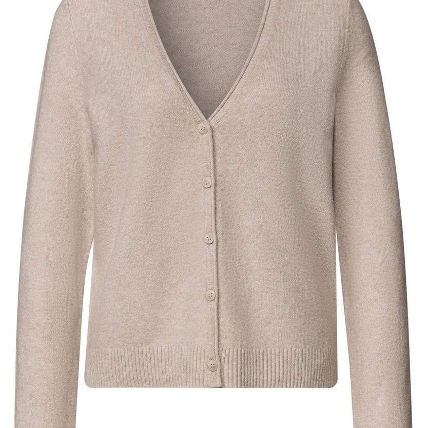 Cadigan mit V-Neck und Knopfleiste