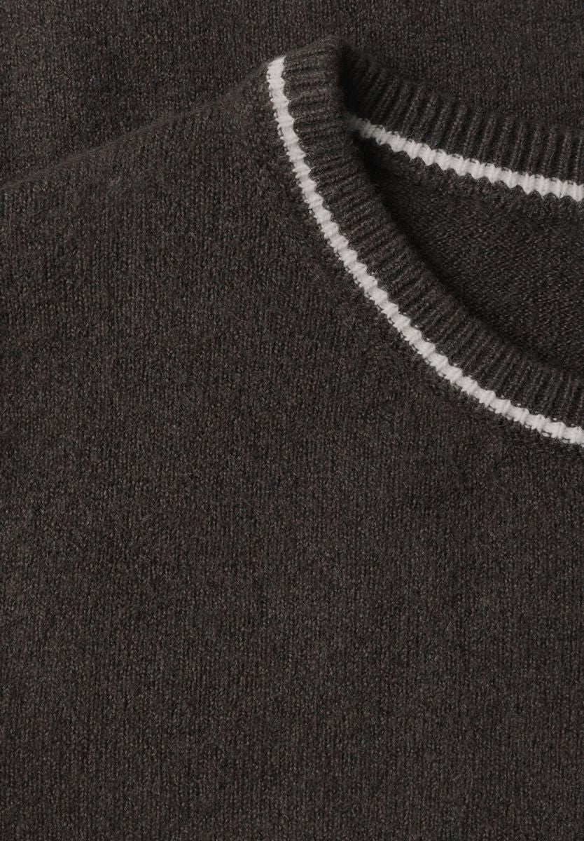 Kurzarm Pullover mit Kontrastdetail