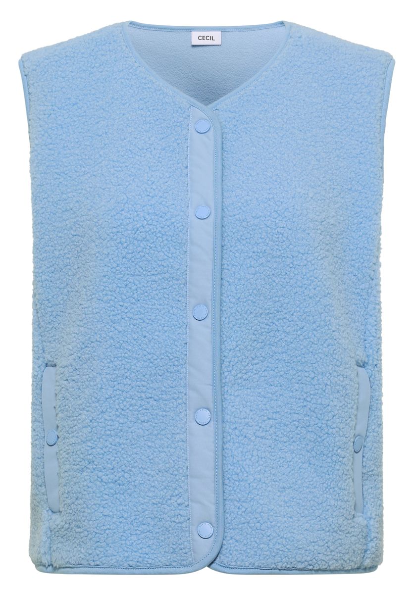 Teddy-Weste mit Softshelldetails