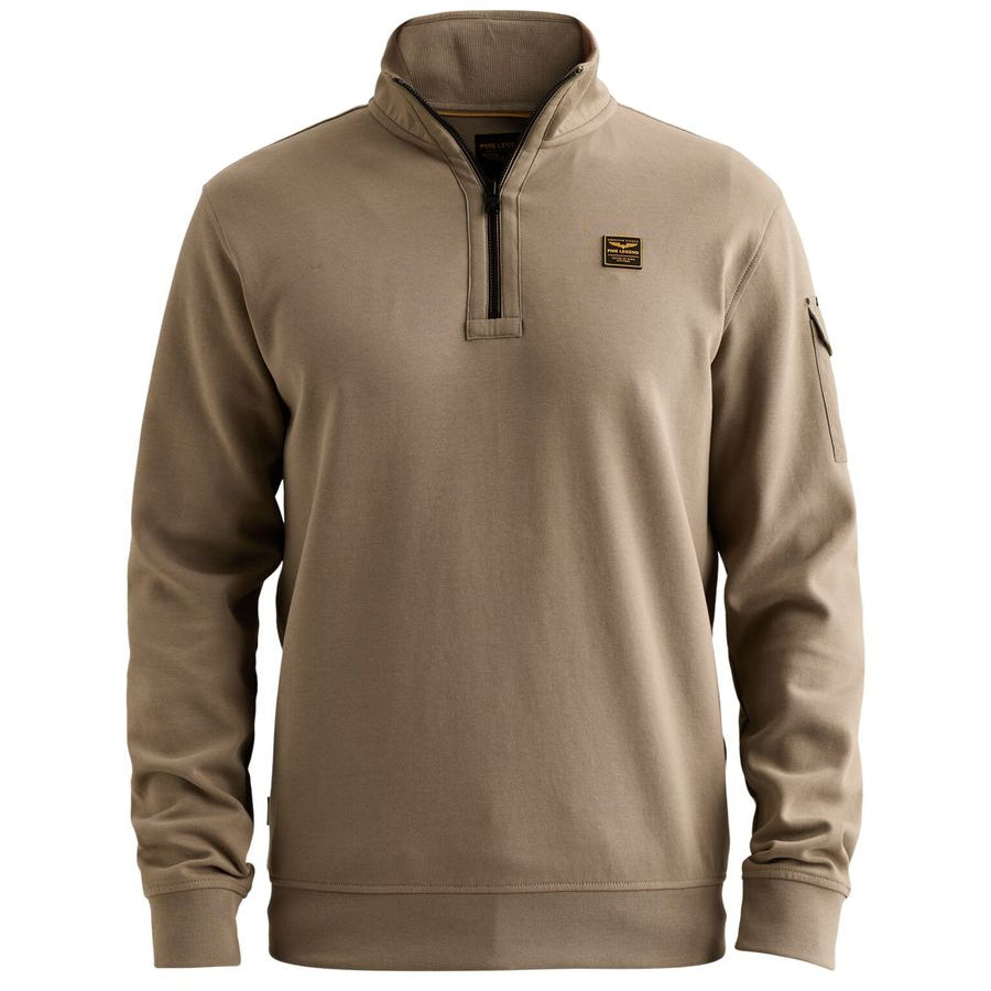 half zip interlock jersey