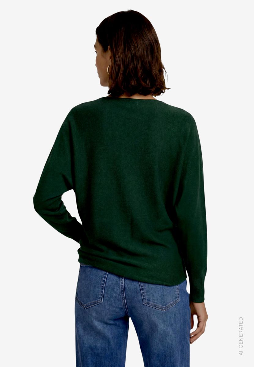 Strickpullover mit Fledermausärmeln