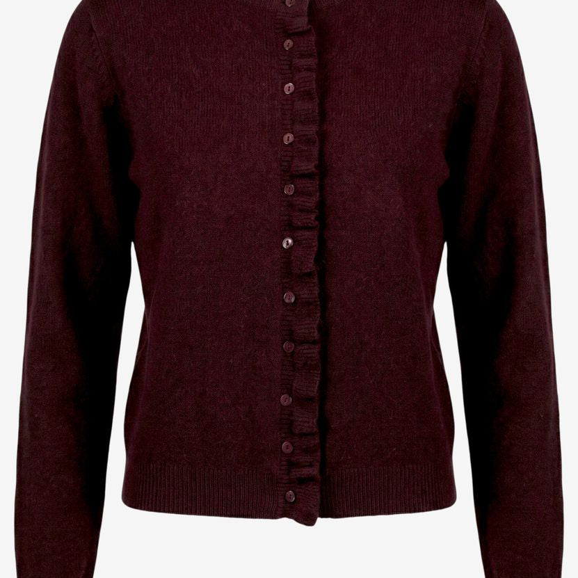 Strickjacke Damen mit Rüschen