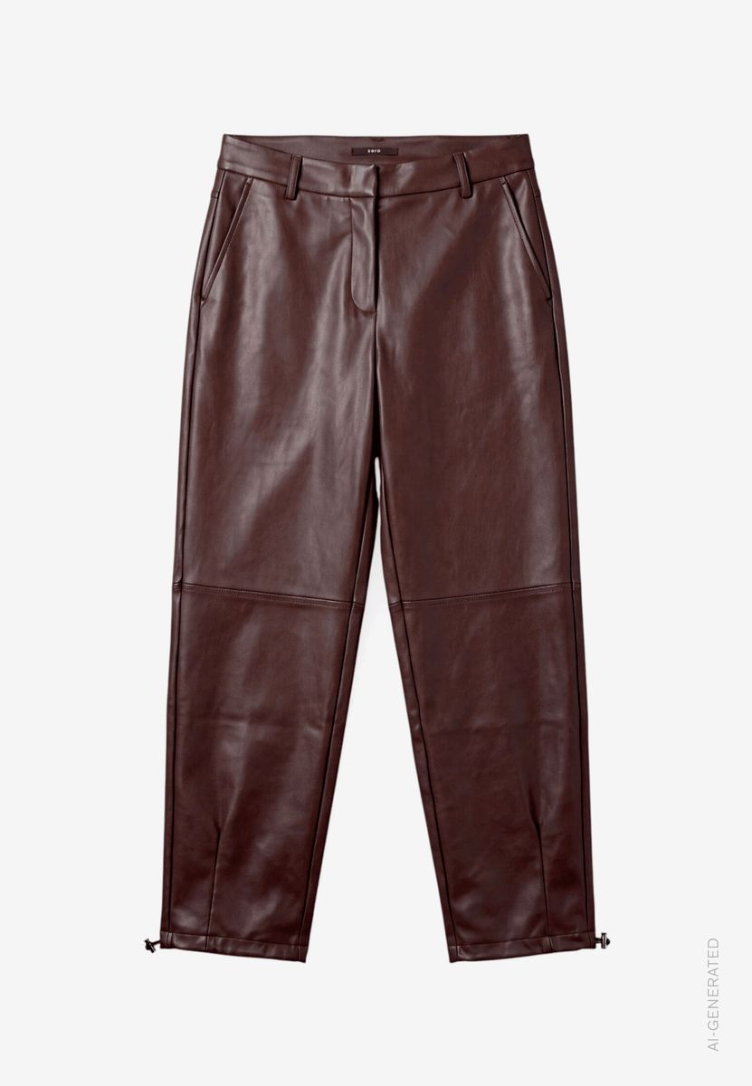 Kunstleder-Hose mit Reißverschluss