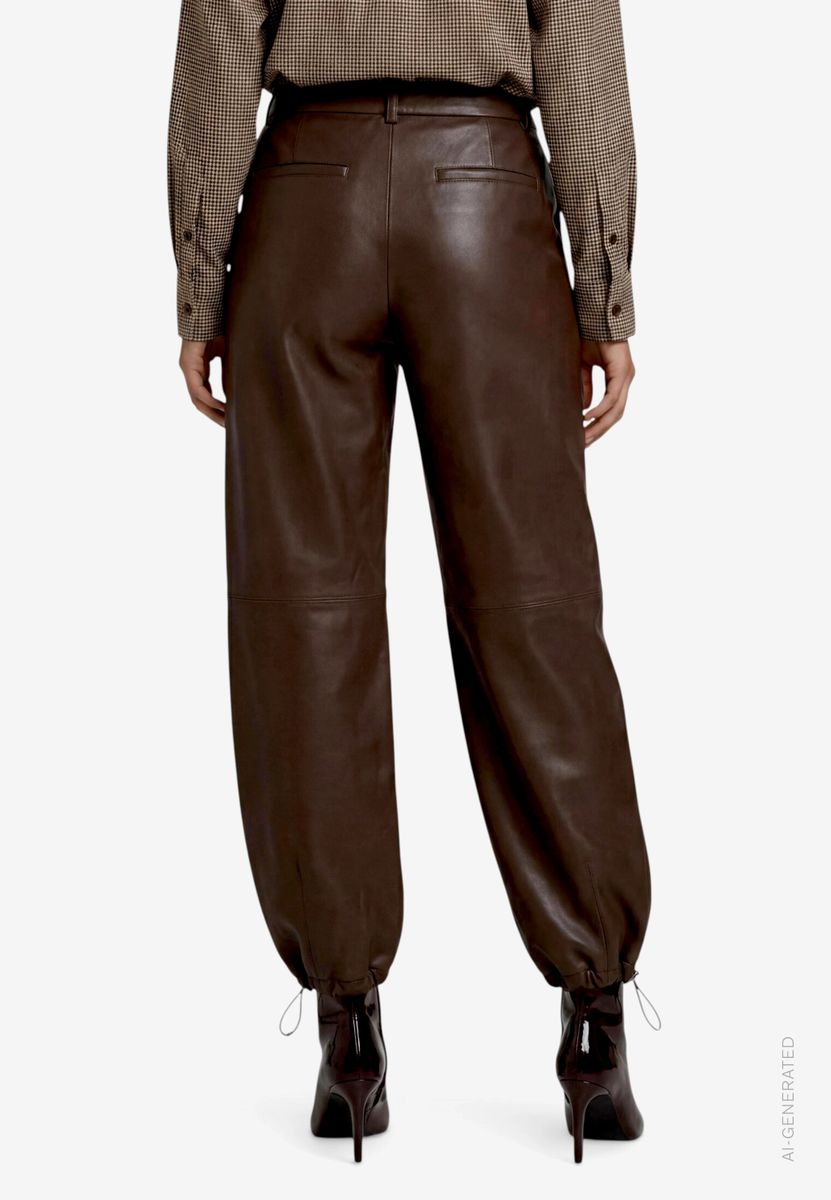 Kunstleder-Hose mit Reißverschluss