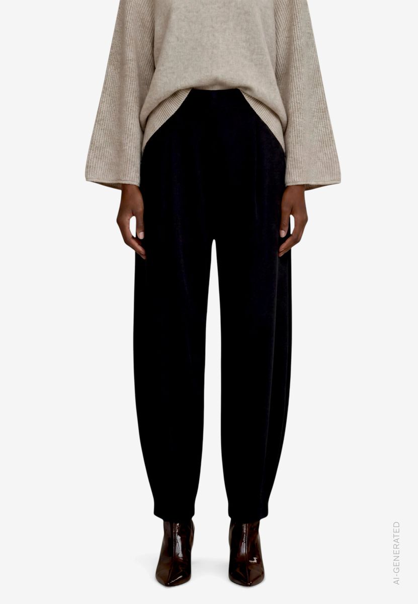 Damen Stoffhose mit Bundfalten
