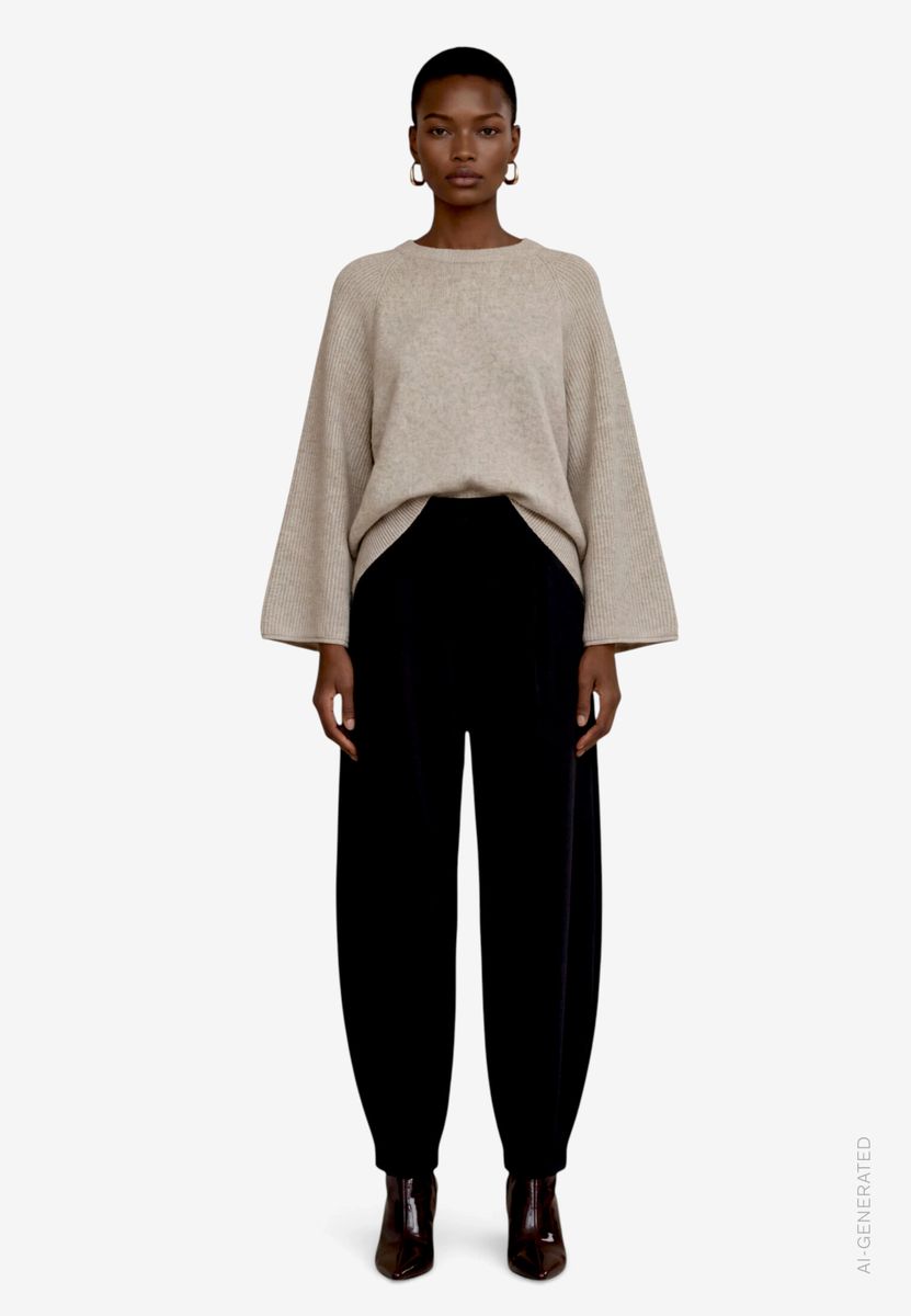 Damen Stoffhose mit Bundfalten