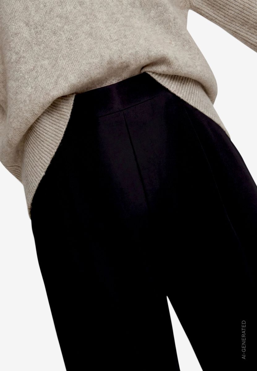 Damen Stoffhose mit Bundfalten
