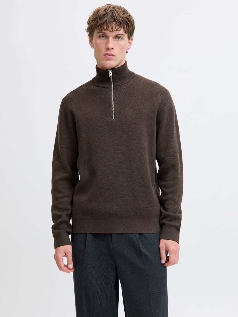 JJMILANO STITCH KNIT HALF ZIP SN