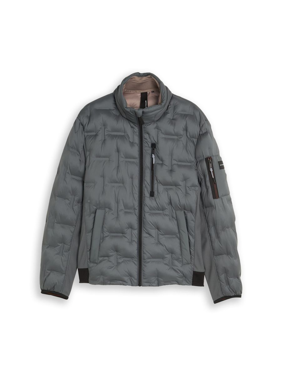 Hybrid Steppjacke mit verstaubarer Kapuze