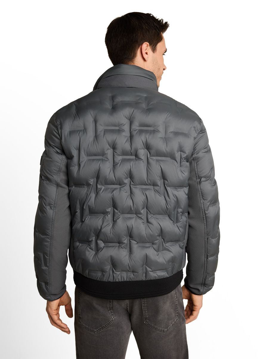 Hybrid Steppjacke mit verstaubarer Kapuze