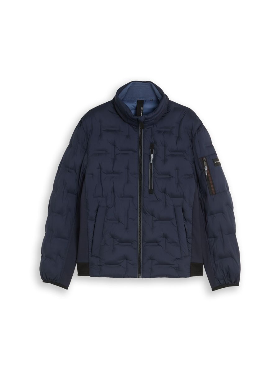 Hybrid Steppjacke mit verstaubarer Kapuze