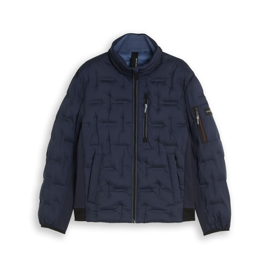 Hybrid Steppjacke mit verstaubarer Kapuze
