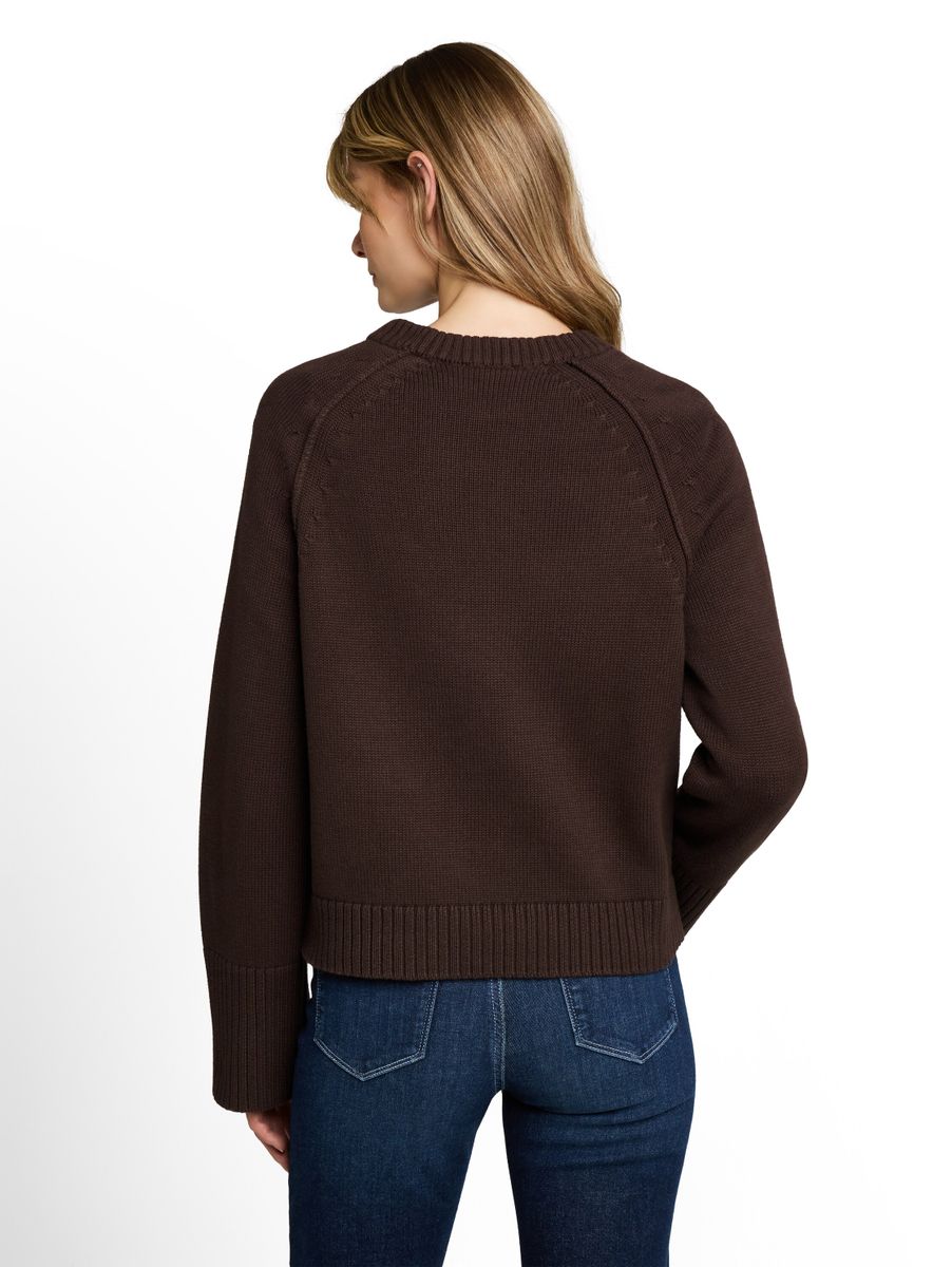 Loose Fit Strickpullover mit Raglanärmeln