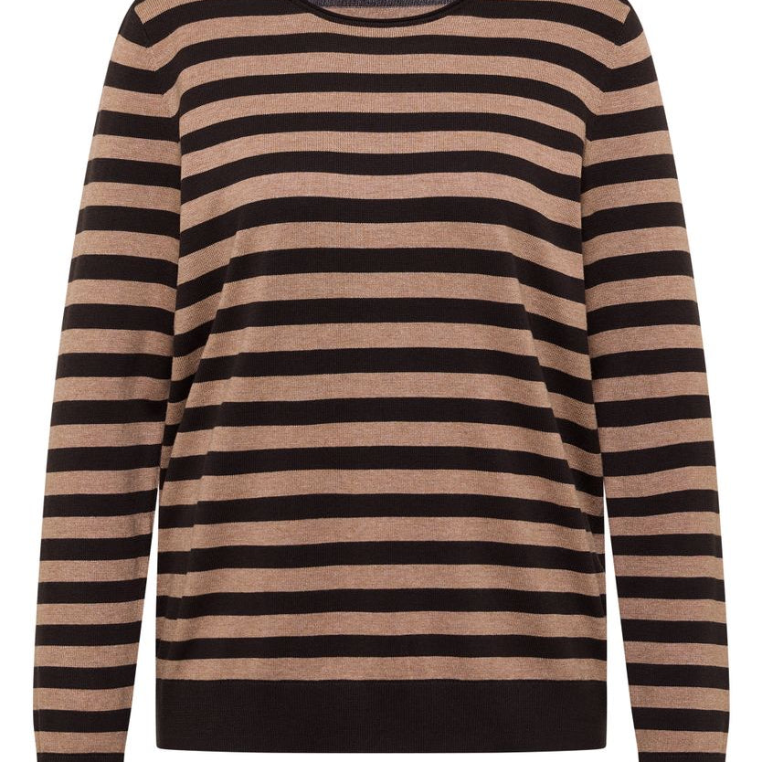 Pullover mit Rundhals und Streifen