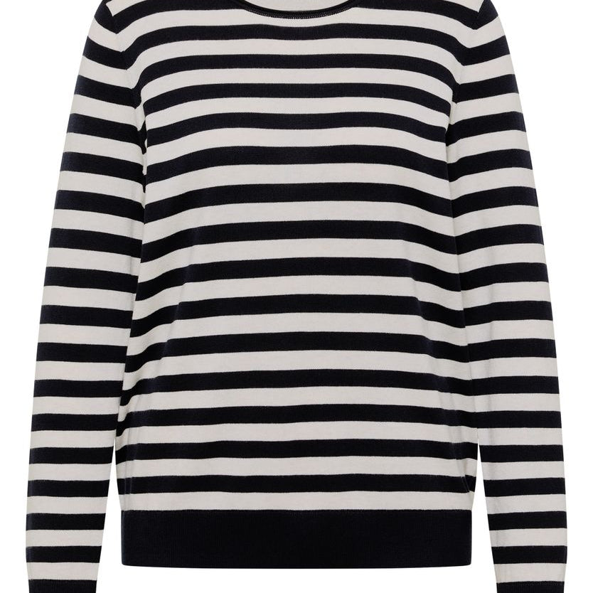 Pullover mit Rundhals und Streifen