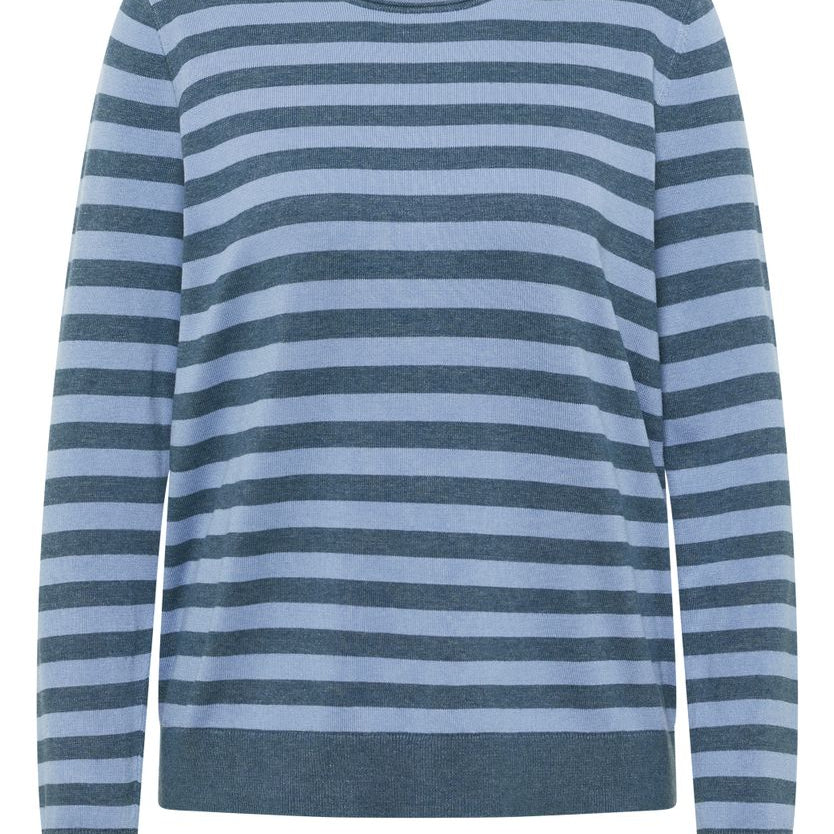 Pullover mit Rundhals und Streifen