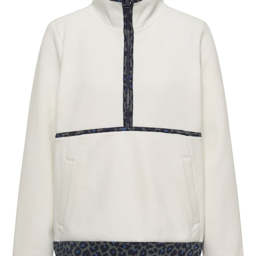 Fleece-Pullover mit Leo-Details