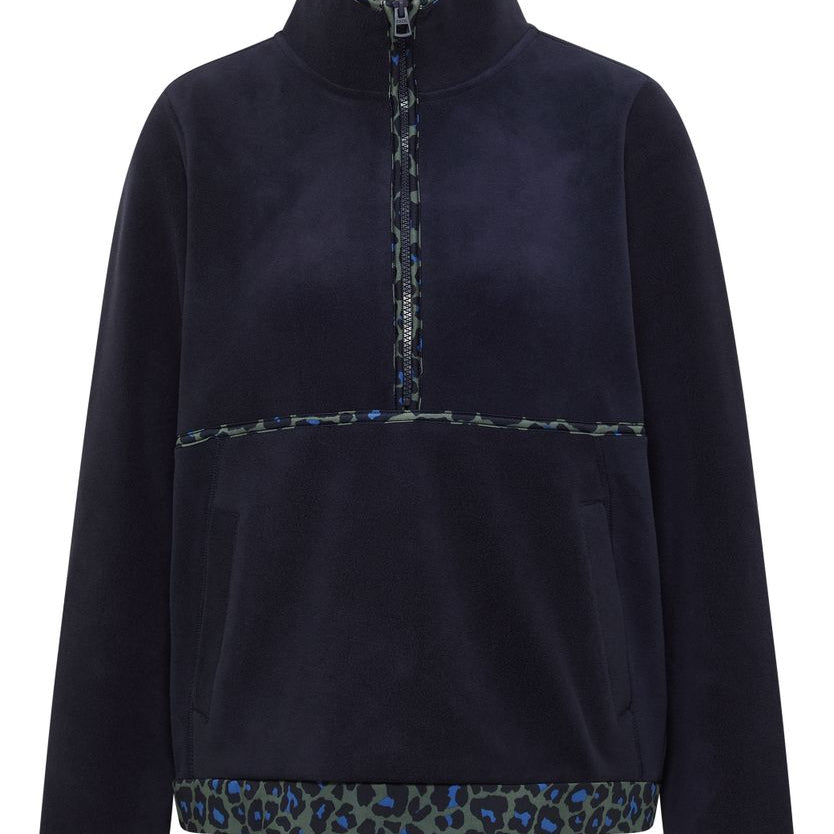 Fleece-Pullover mit Leo-Details