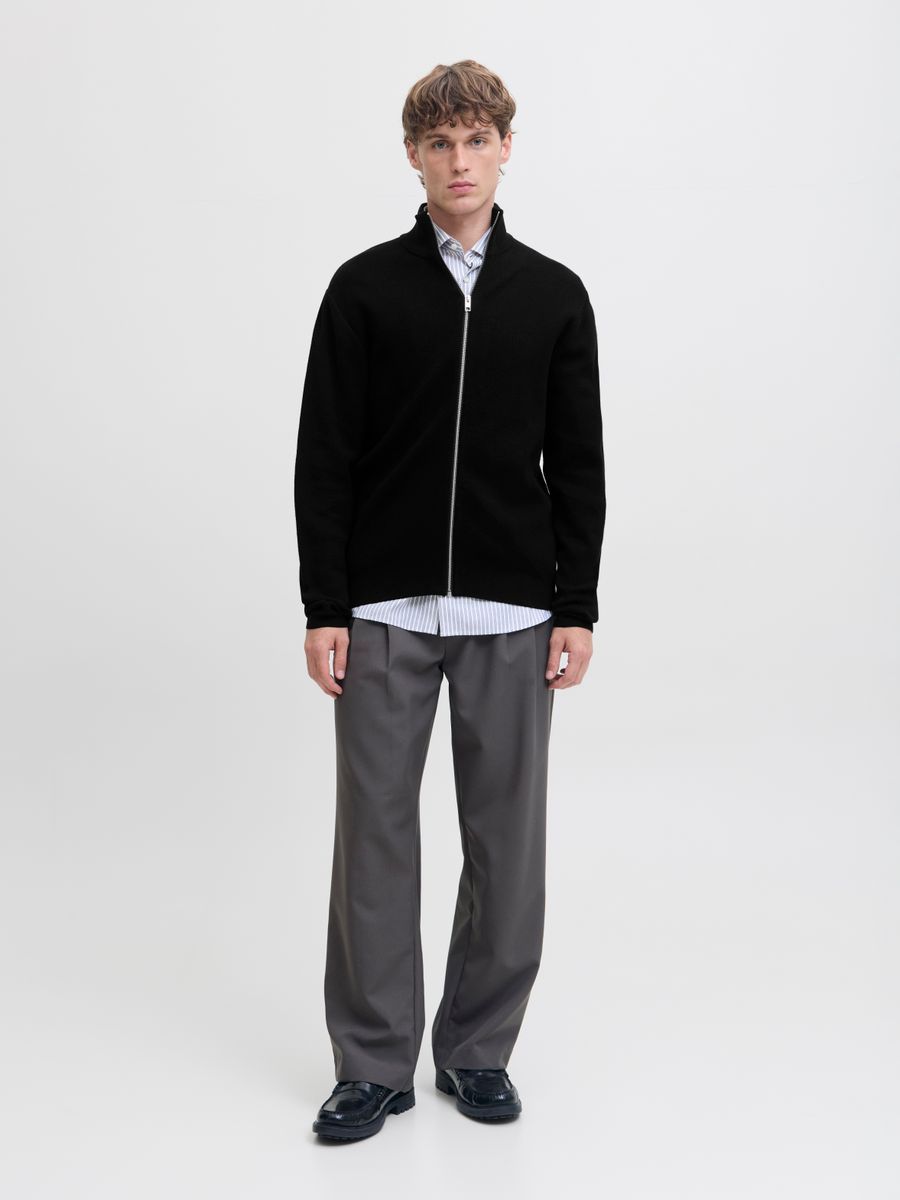 JJMILANO STITCH HIGH NECK CARDIGAN