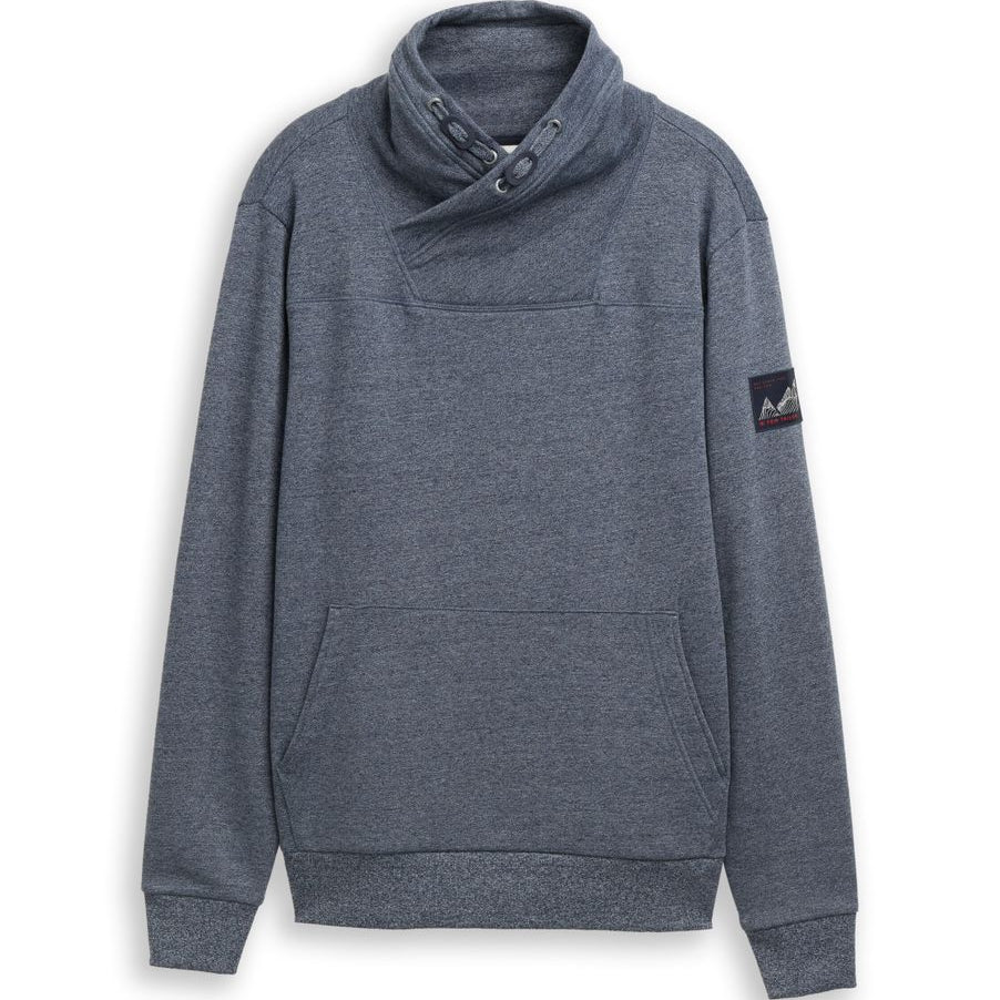Snood Sweatshirt in Melange-Optik