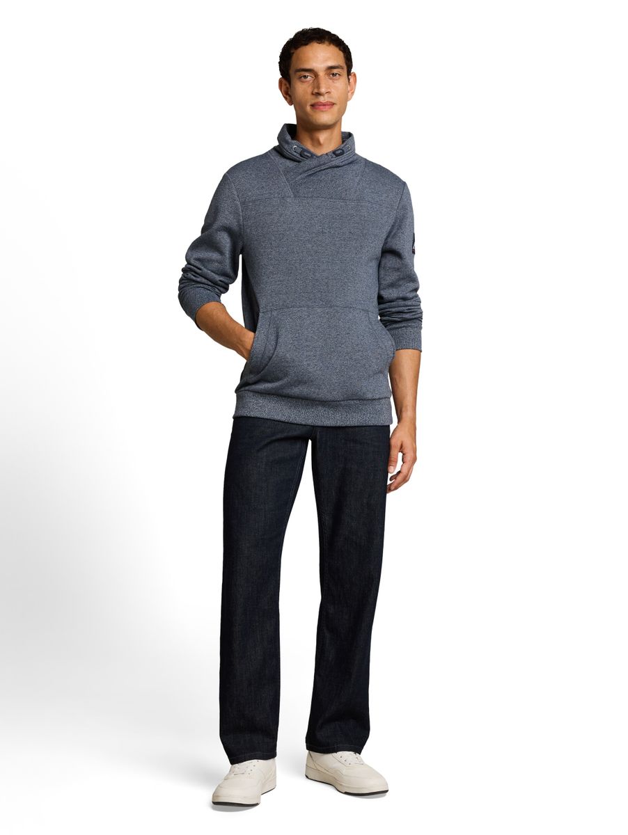 Snood Sweatshirt in Melange-Optik