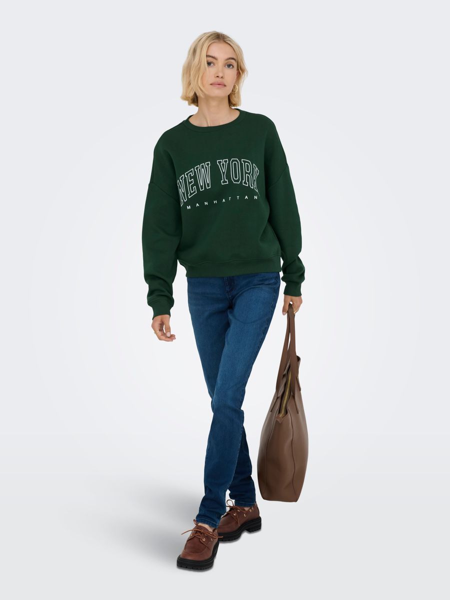 ONLSWEAT LIFE L/S CREW O.SIZE STATE NOOS