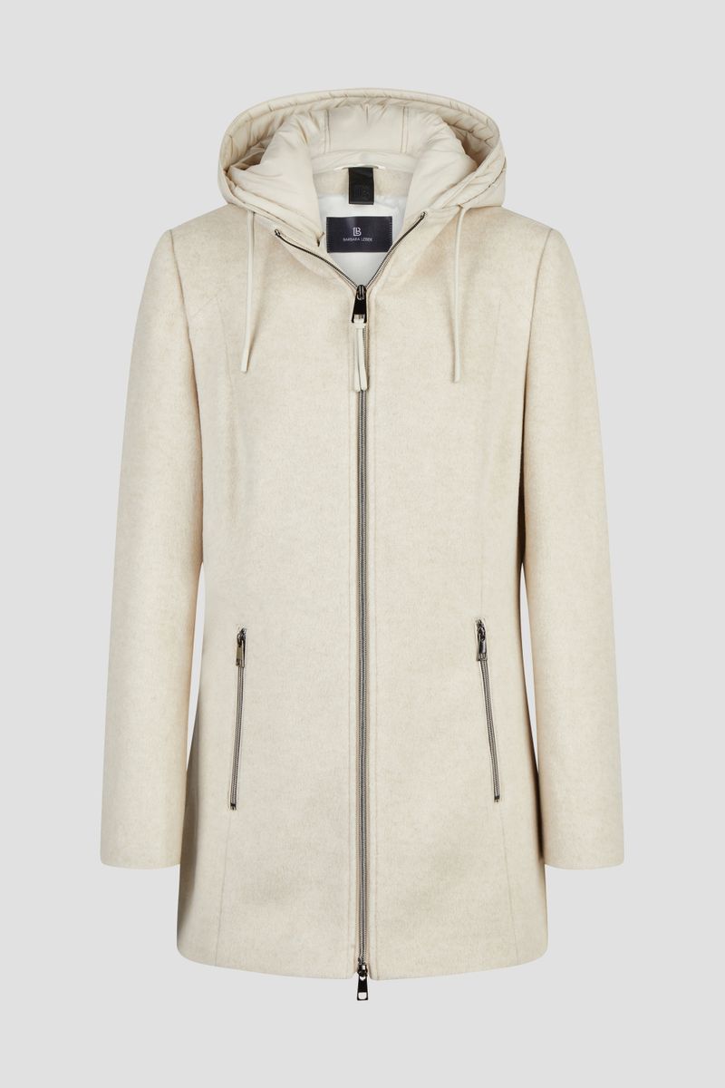 Wolljacke mit Kapuze