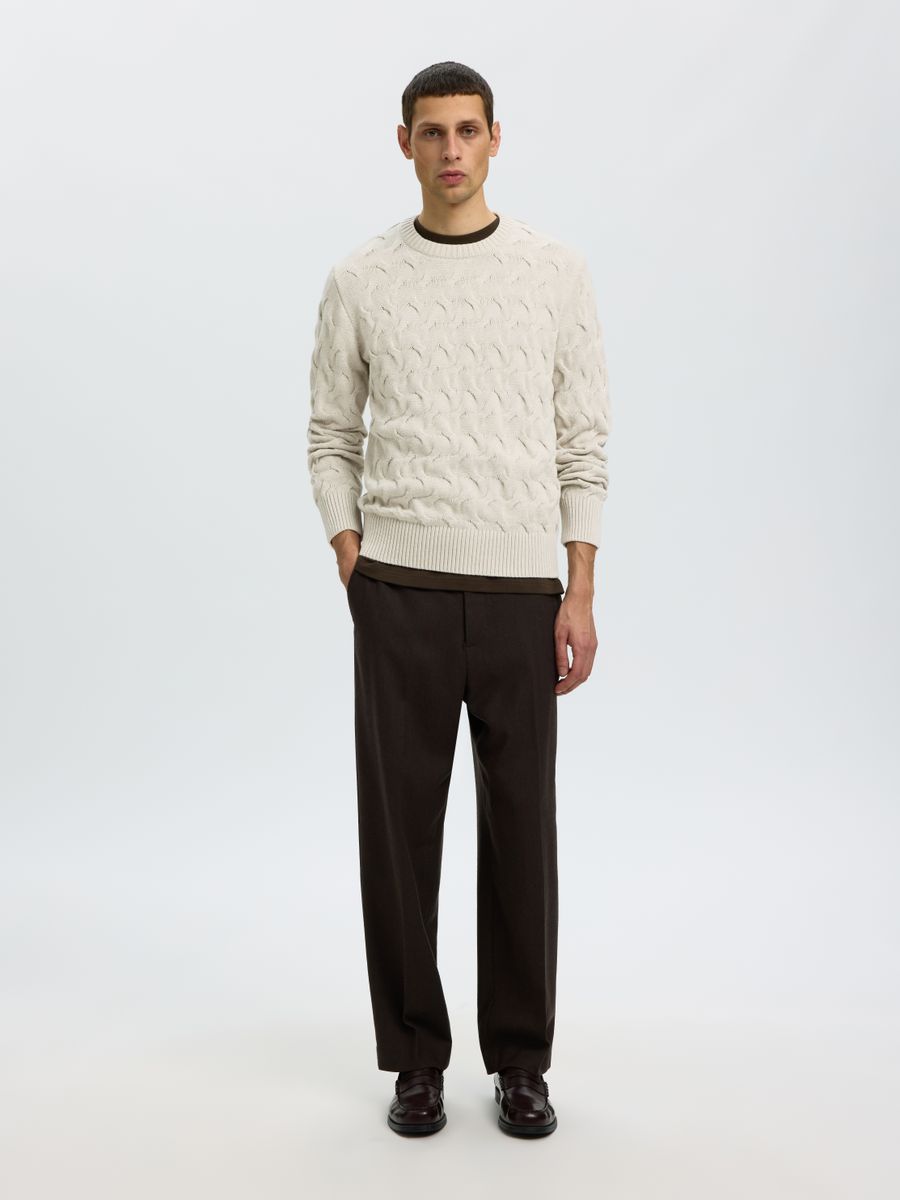 SLMCARLOS LS CABLE CREW NECK NOOS