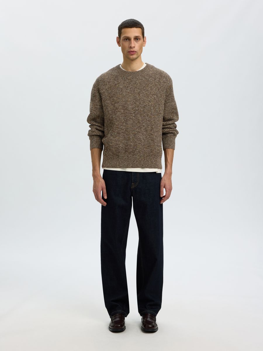 SLMTILUM LS KNIT RLX CREW NECK NOOS