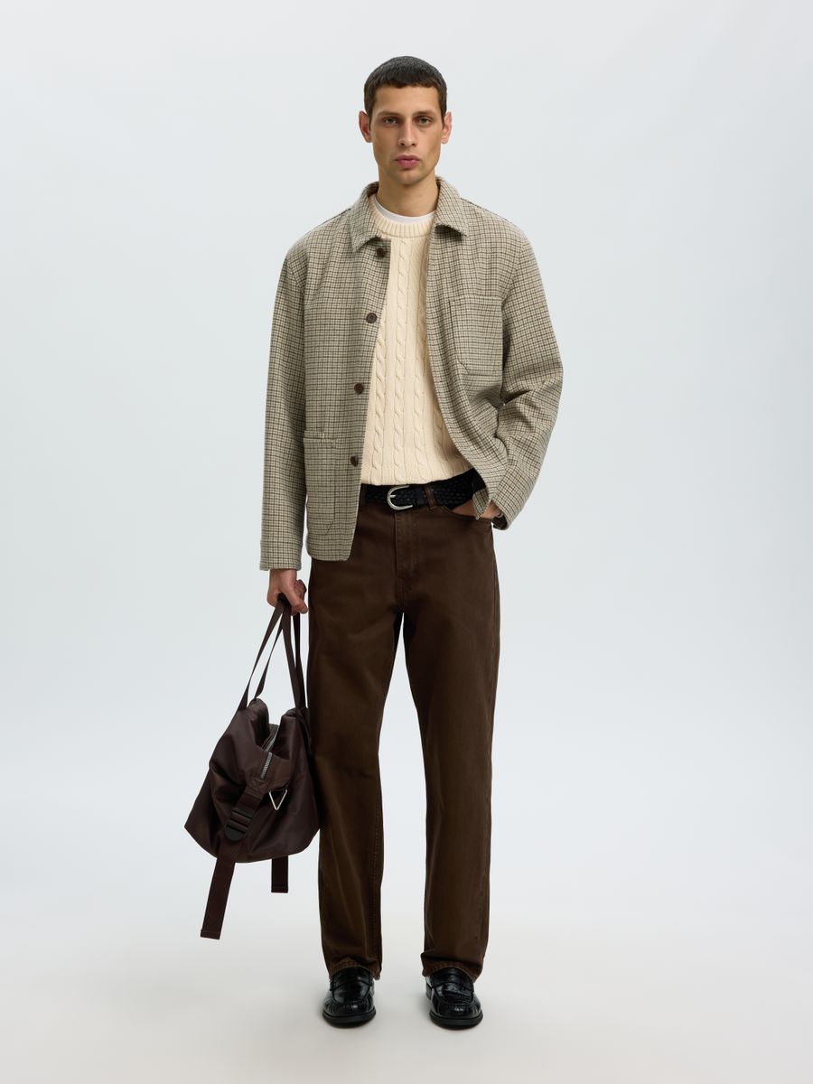 SLMBRAUN KNIT CABLE CREW NOOS