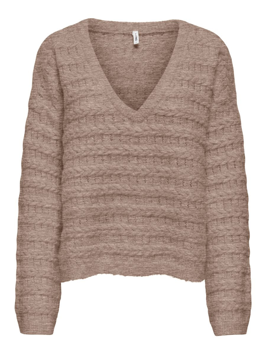 ONLCABALA LS BATWING V-NECK CC KNT