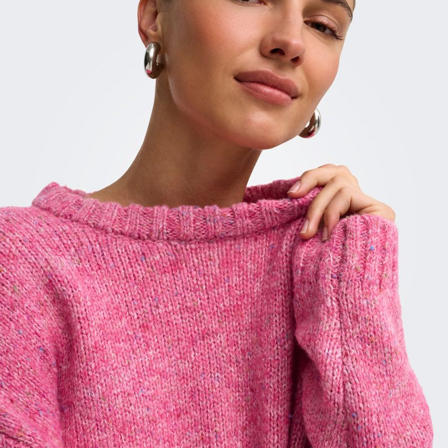 ONLSMILLA LS LOOSE O-NECK CS KNT