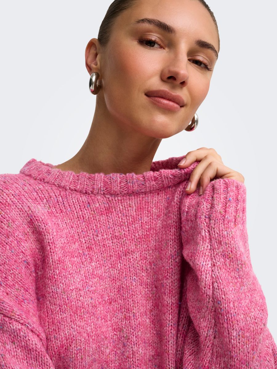 ONLSMILLA LS LOOSE O-NECK CS KNT