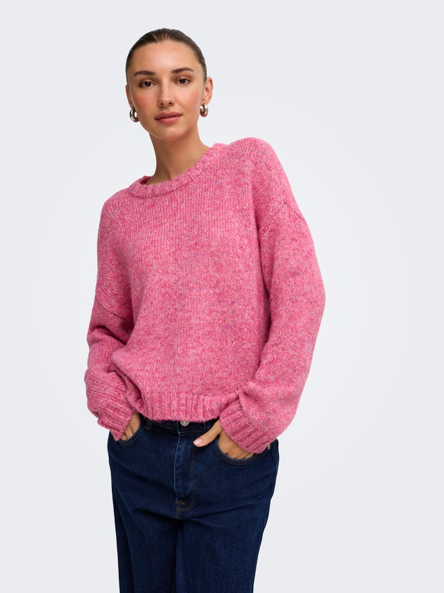 ONLSMILLA LS LOOSE O-NECK CS KNT