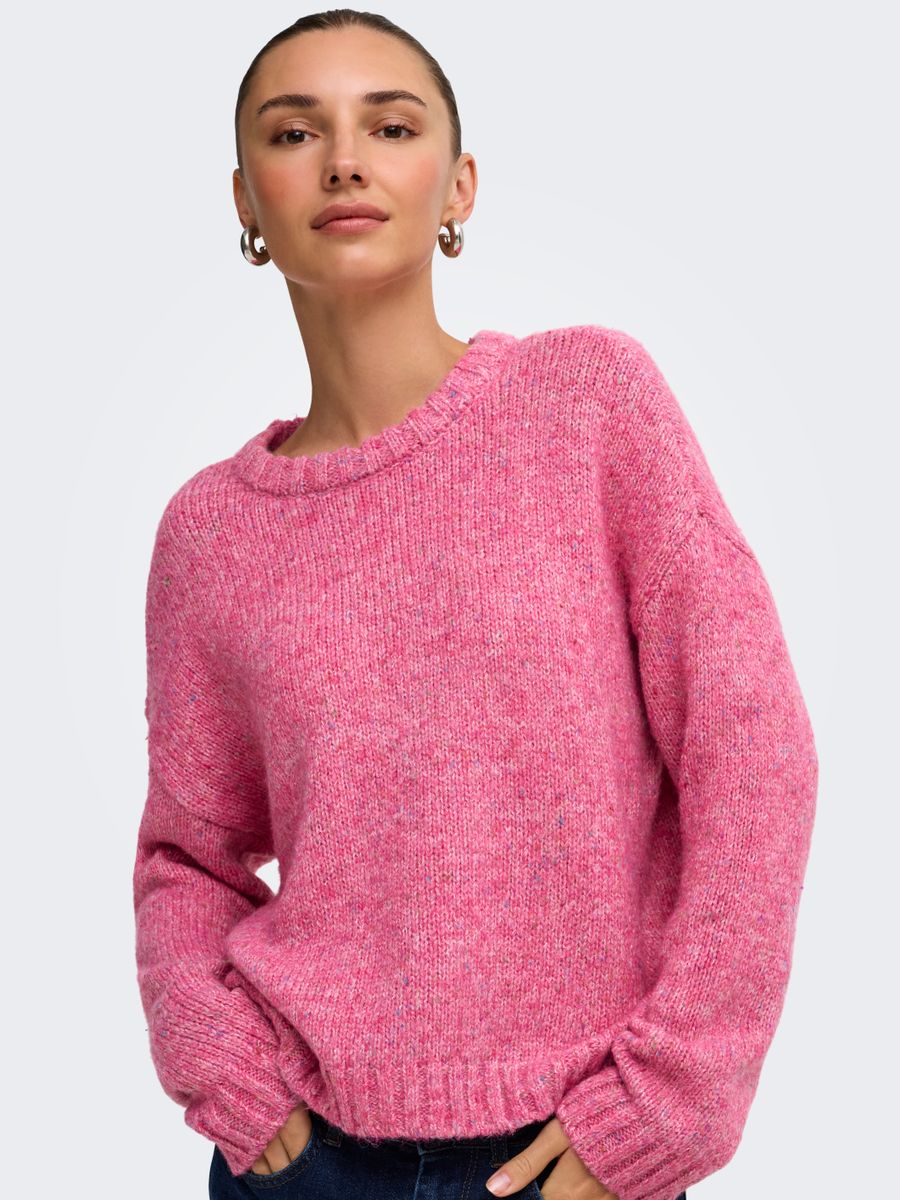 ONLSMILLA LS LOOSE O-NECK CS KNT