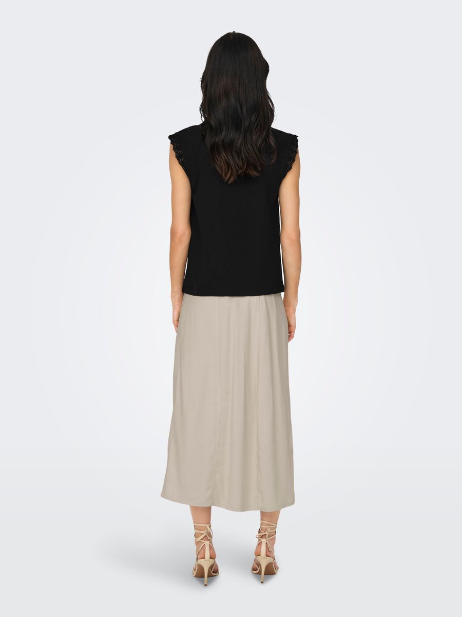 JDYSALVA LIFE S/L CROCHET TOP JRS N