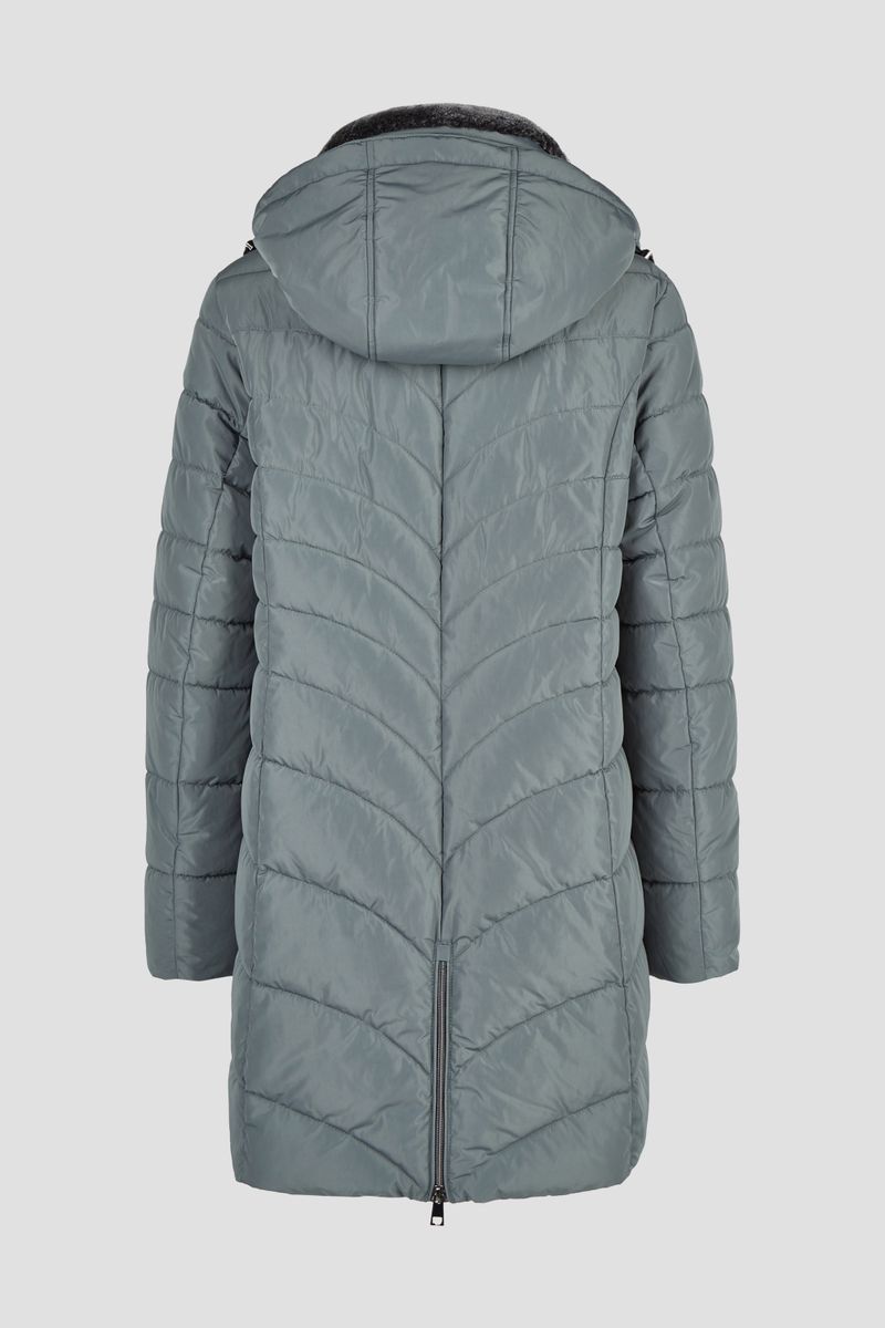 Jacke Down Free mit Kapuze und Webpelz