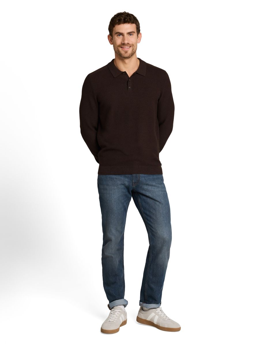 Strickpullover mit Polokragen