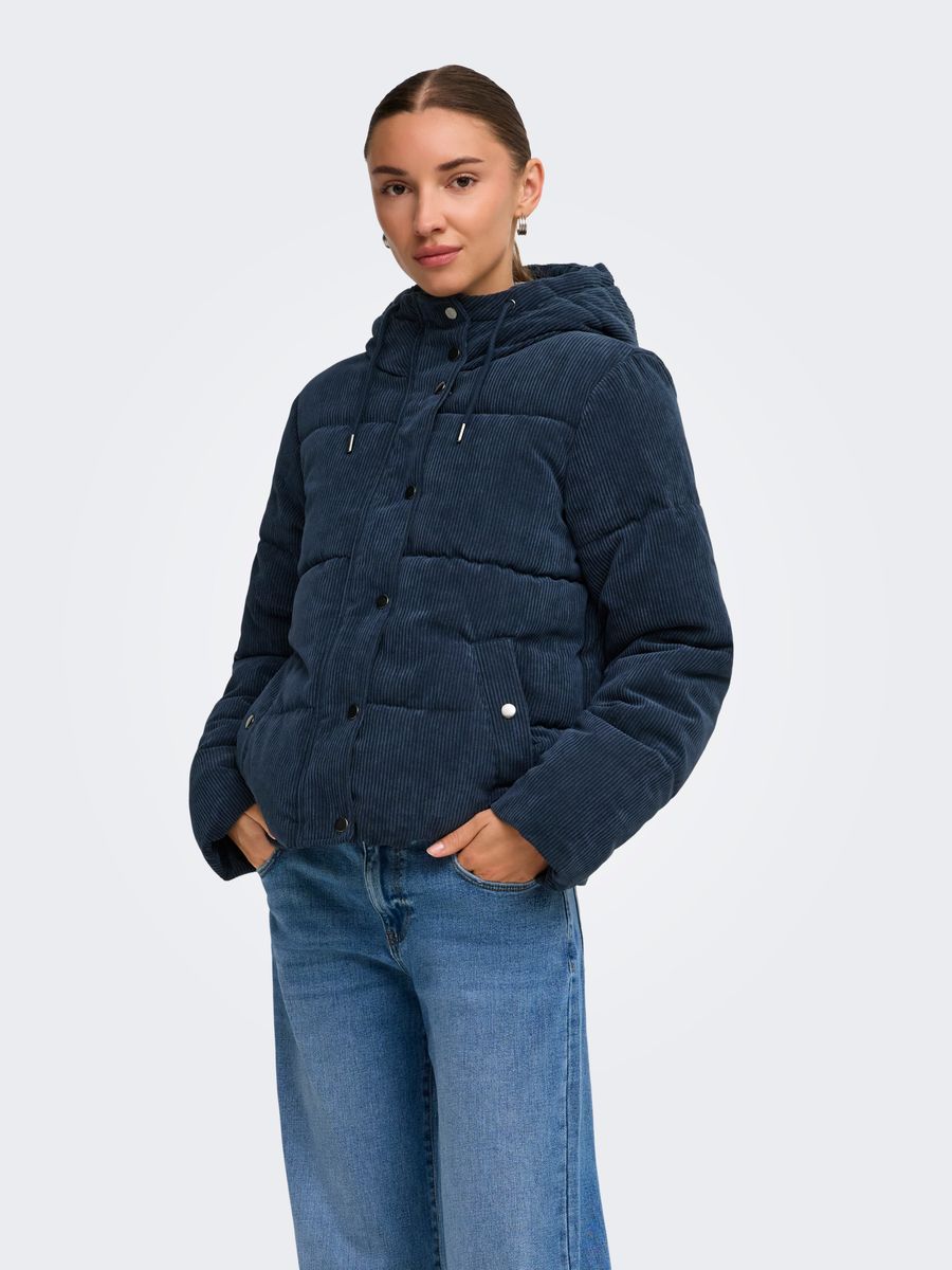 JDYVITA CORD SHORT HOOD PUFFER OTW YFM