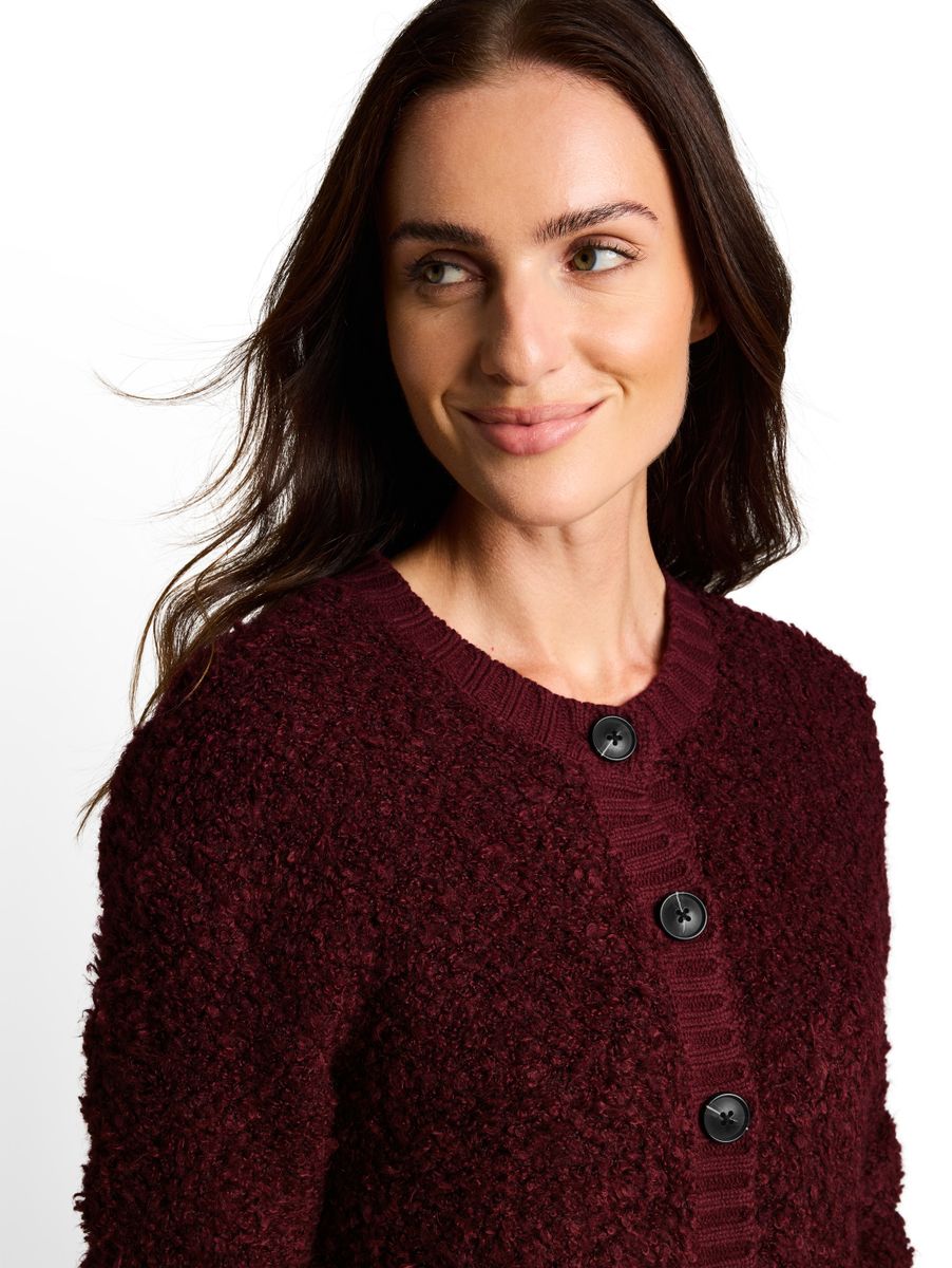 Loose Fit Bouclé Cardigan