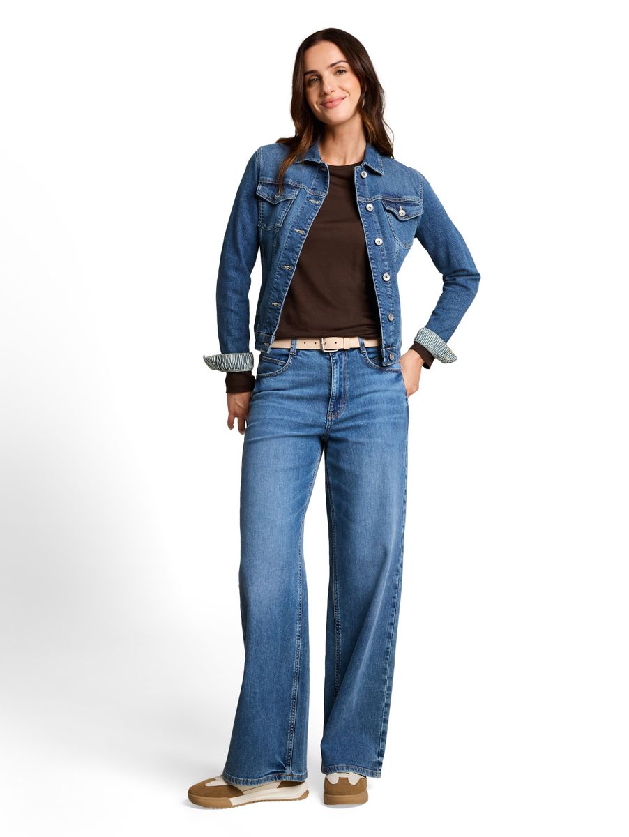 Slim Fit Langarmshirt mit Wollanteil