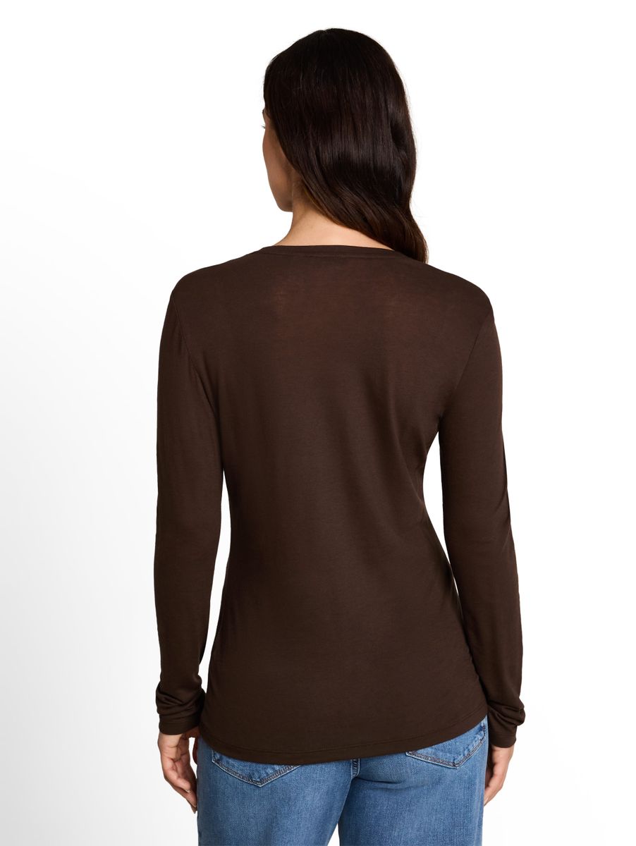 Slim Fit Langarmshirt mit Wollanteil