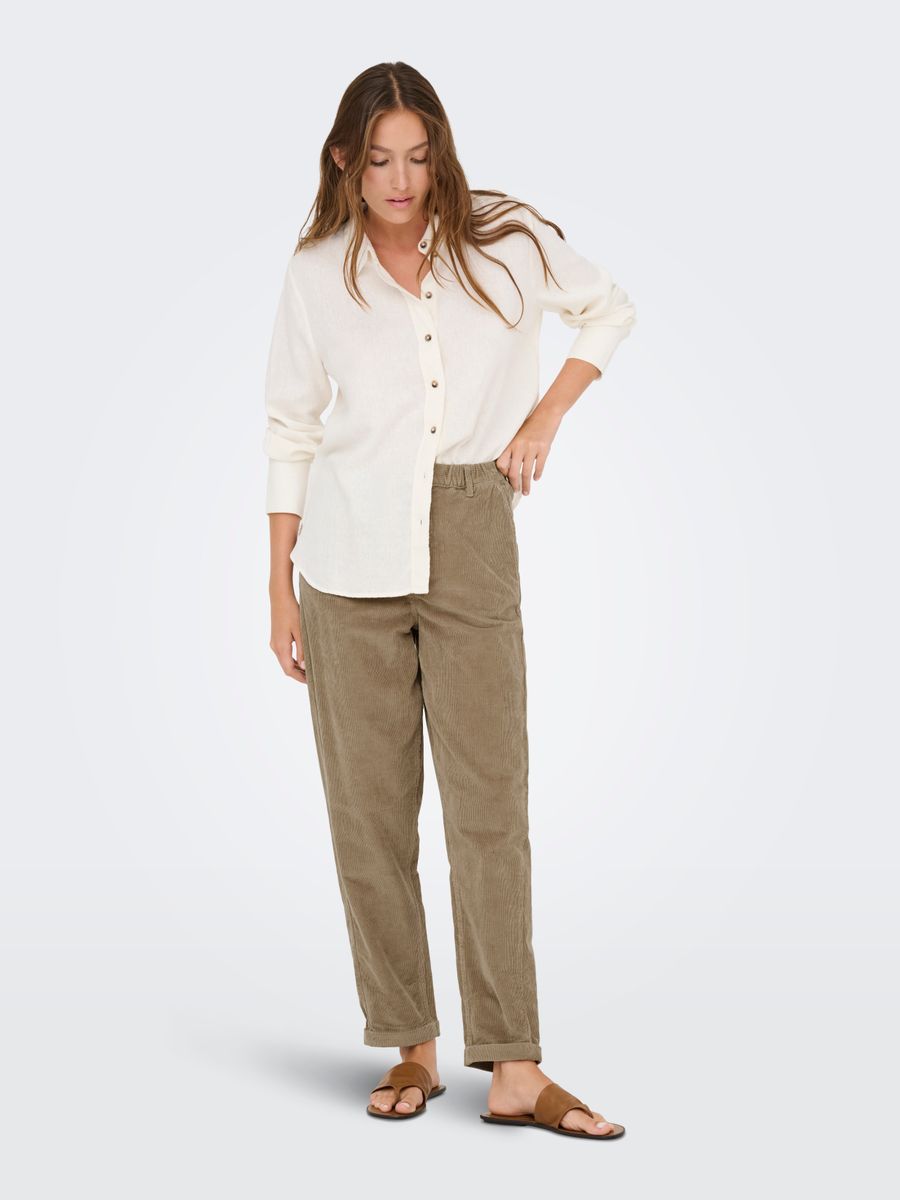 ONLFLORA MW ELA CORD CAROT PANT PNT NOOS