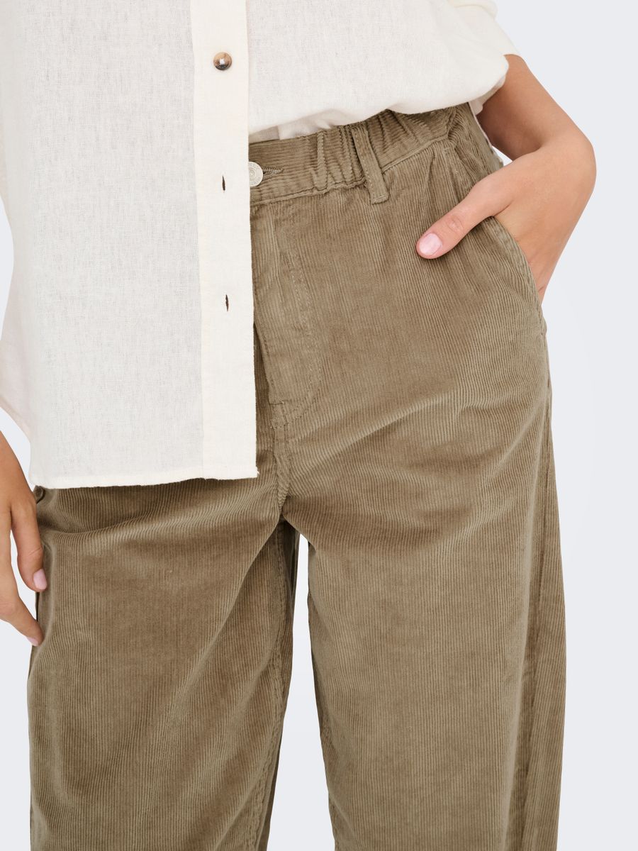 ONLFLORA MW ELA CORD CAROT PANT PNT NOOS