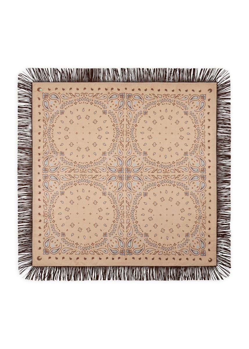 Kaschmirweiches Bandana mit Paisleymuster und Fransen