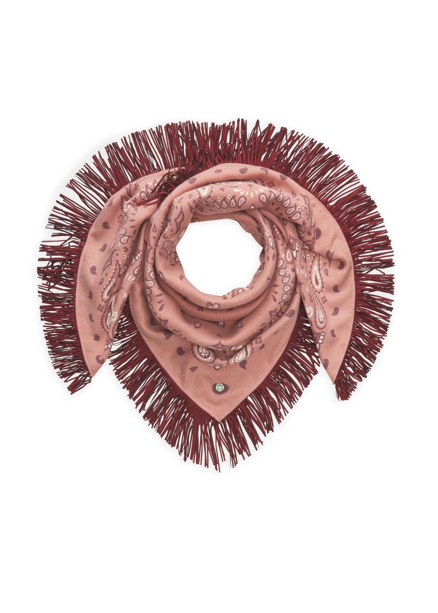 Kaschmirweiches Bandana mit Paisleymuster und Fransen