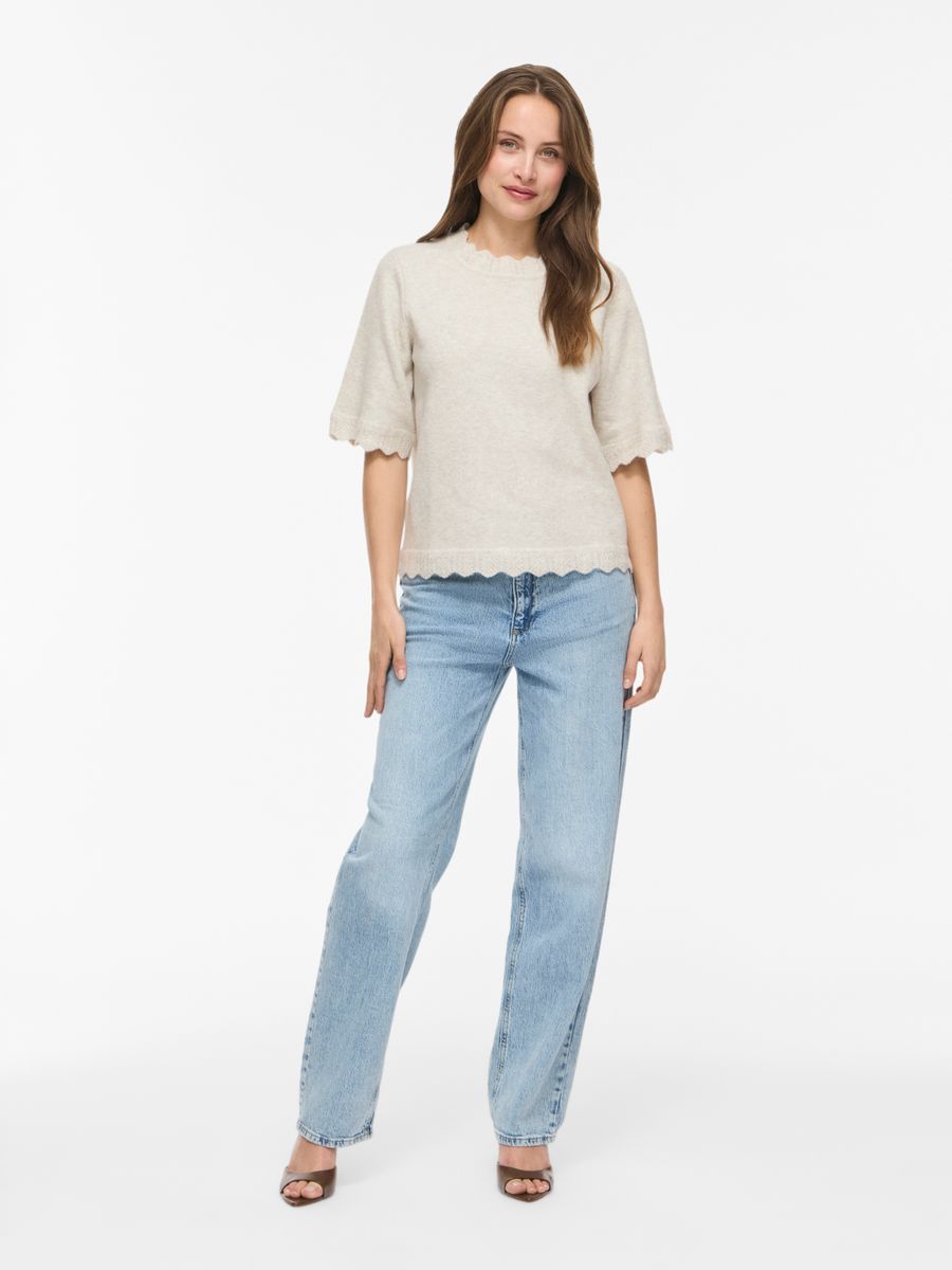VINIKOLINA O-NECK 2/4 KNIT TOP - NOOS