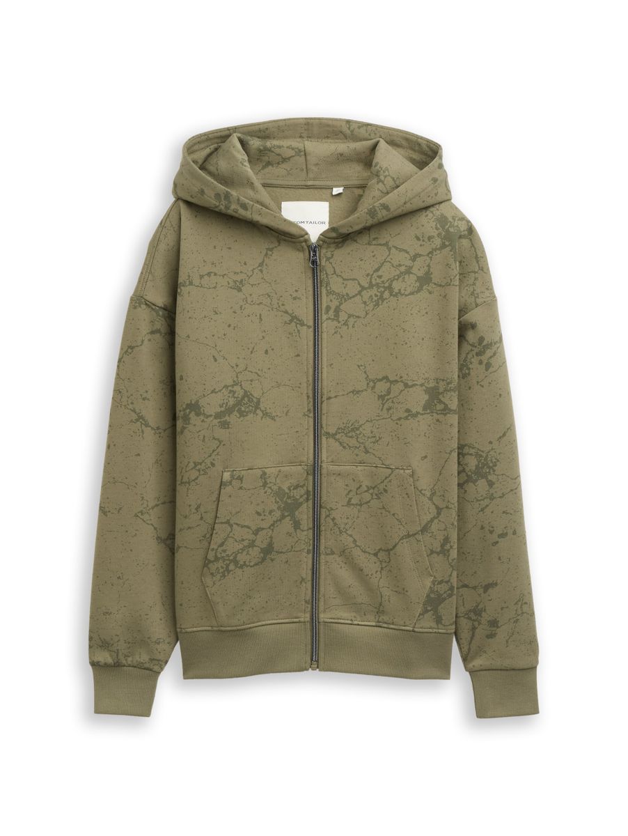 Oversize Hoodie Sweatshirt mit Allover-Print